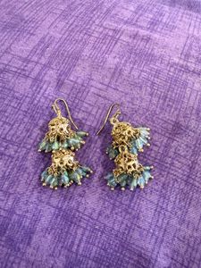 Multi-Tiered Gemstone Drop Earrings