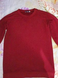 “Stylish Red Winter Sweater | Full Sleeve | Soft K