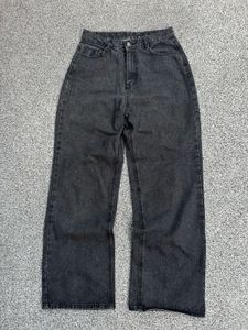 Gray Wide Leg Jeans