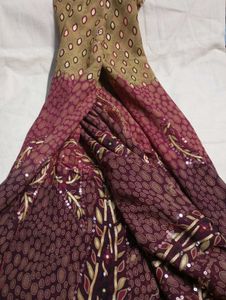 Stone Work Chiffon Saree