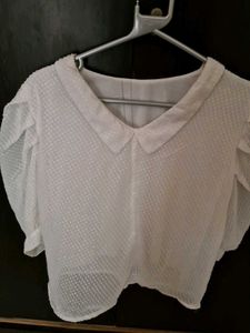 Sale! New With Tag| White Textured Top And Bottoms