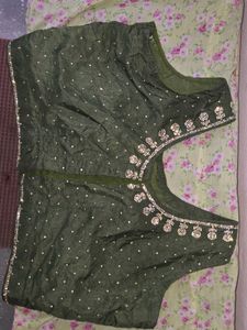 Elegant Olive Green Lehenga Choli Set