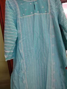 W SKY BLUE KURTA