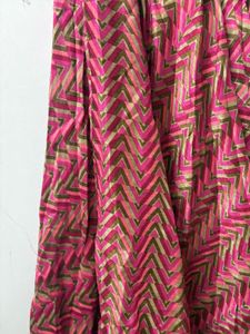 semi stitched Chevron Print Lehnga