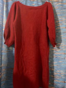 Red Knit Mini Dress