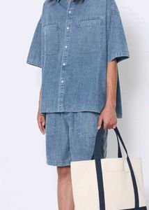 Stone Wash Denim Boxy Shirt