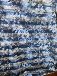 Blue Tie-Dye Striped T-Shirt