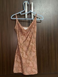 Stylish Snake Print Mini Dress