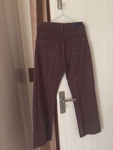 Brown Wide-Leg Jeans