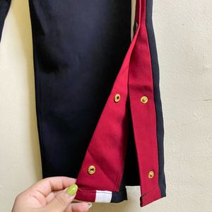 Stylish Black Snap Button Pants