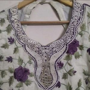 Embroidered Kurta with Floral Design