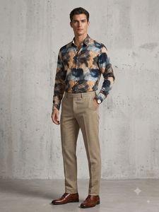 COMBO Vogue BerryShirt &Trouser34 waist+ Free Gift