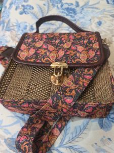 Boho Paisley &amp; Woven Handbag