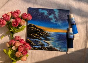Mini Handmade Night Sky Acrylic Painting