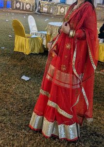 Red Sharara Bridal Garara Wear For Women