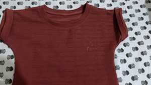 Stylish Textured Rust Top