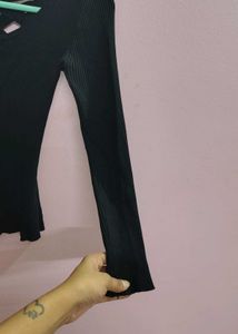 Black Ribbed Top