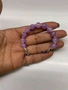 Handmade Lilac Purple Beaded Wrap Bracelet