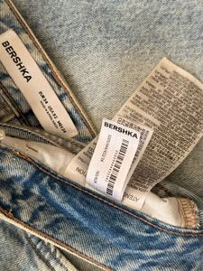 Bershka Wide Leg Light Wash Jeans