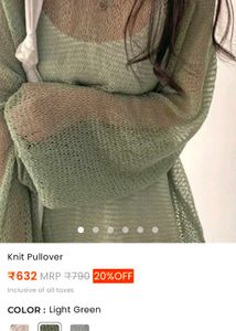 Light Green Knit Pullover