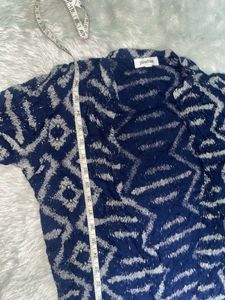 PINWHEEL Navy &amp; White Geometric