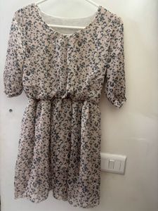 Chic Butterfly Print Mini Dress
