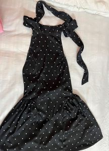 littlebox Polka Dot Halter Neck Backless Mini Dres