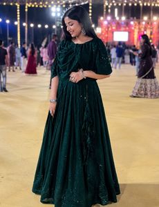 Stunning Emerald Green Embellished Gown
