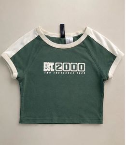 Retro "Est 2000" Crop T-Shirt