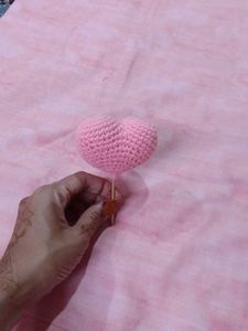 Handmade Crocheted Pink Heart