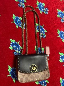 authentic Coach Signature Shoulder Bag