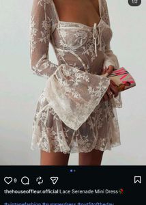 35167. Vintage Lace Mini Dress