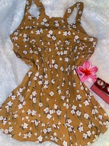 Cute Floral Print Mini Dress
