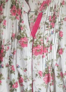 White Floral Print Shirt
