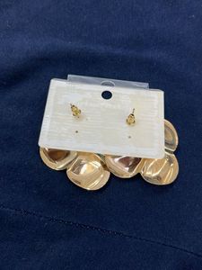 girl anti tarnish Gold Flower Pearl Stud Earings