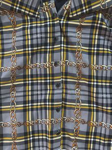 Chic Plaid Chain Print Shirt