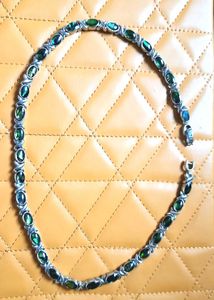 Abalone Shell Necklace – Iridescent Blue Green Jew