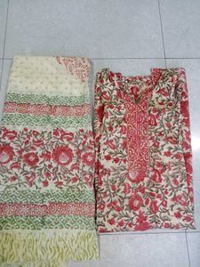 I M Selling  Kurta And Full Size Cotton Dupatta