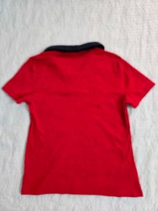 Red &amp; Navy Collared T-Shirt bust 36