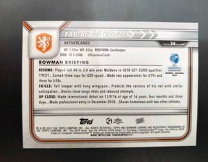 1st Bowman Chrome - Fabian de Keijzer