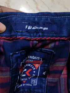 New Men's Denim &amp; Plaid Patchwork Shirt