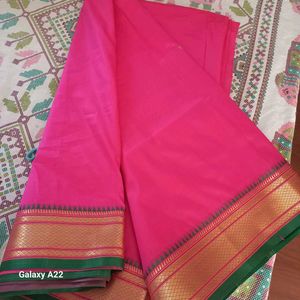 Huge Price Drop!Hot PinkSilk Saree Without Blouse