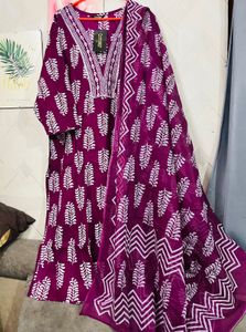 Beautiful Purple Kurta Set unused fixed price