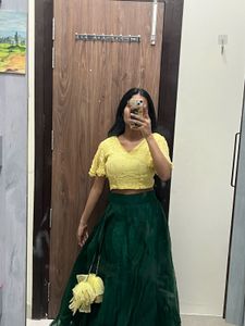 Designer Crop Top &amp; Skirt Set