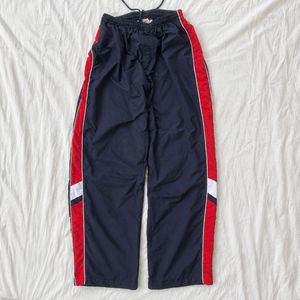 Navy Blue track Pants with Red Stripes