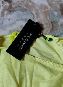 Lime Green Ruffled Mini Dress