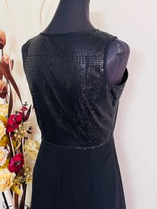 Branded Round Neck Polyester Women's Maxi Dress