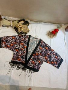 Boho Floral Kimono with Fringe