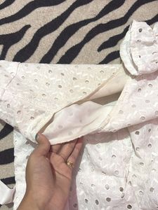 Chic White Broderie Anglaise Top