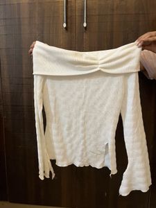 Off-Shoulder Textured Top